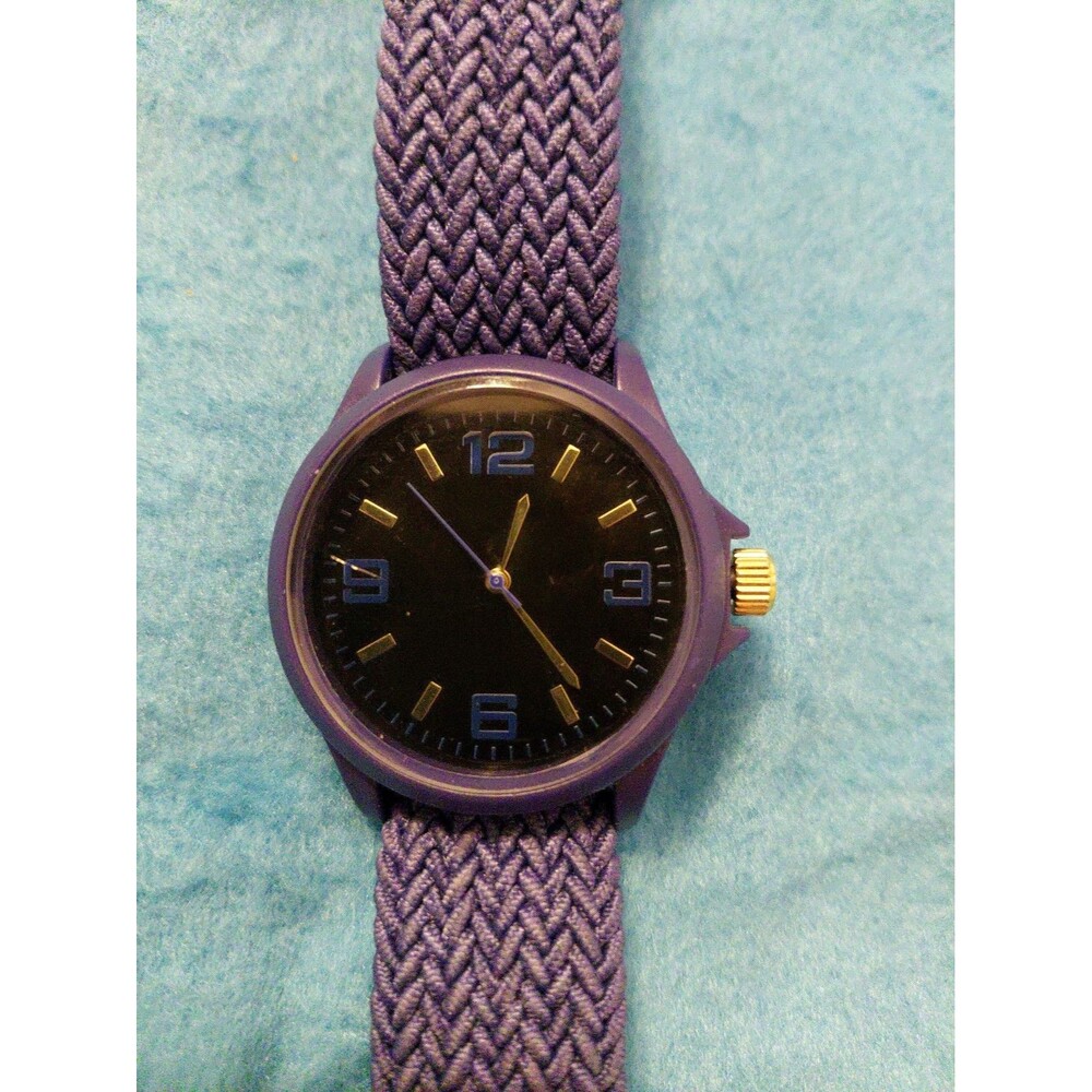 New Blue Stretch Band By Geneva Water Resistant Navy Blue Face Watch